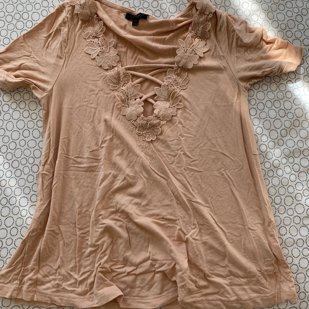 Topshop embroidered v neck